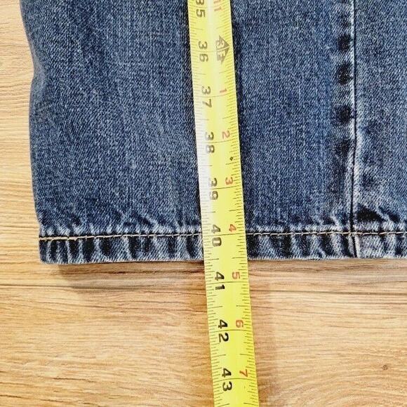 Levi's 505 Jeans Men's Sz 38/32 Distressed Straight Fit Medium Blue Wash Rustic - Picture 8 of 12